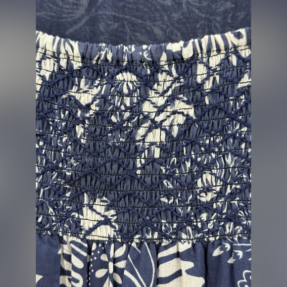 La Plague Palmetto Maxi-Floral Dot Dress Boho Sleeveless Sundress Size Large - Picture 11 of 16